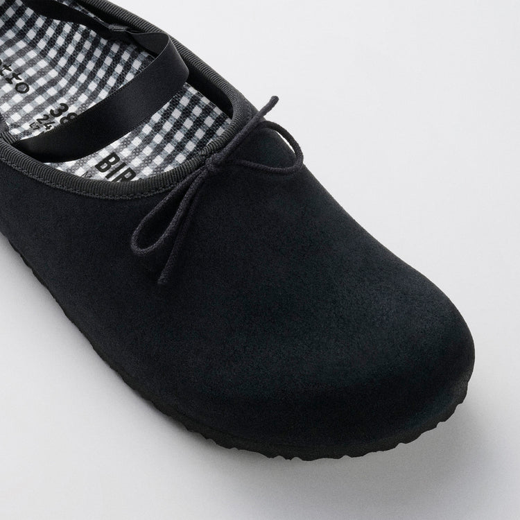 Birkenstock Australia Opera Black Suede Leather top view