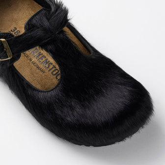 Birkenstock Australia Paris The Rebel Black Cow Fur top view