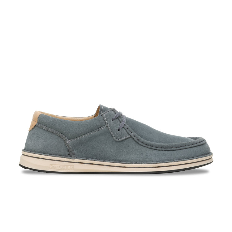 Birkenstock Pasadena Basalt Grey Suede Leather side view