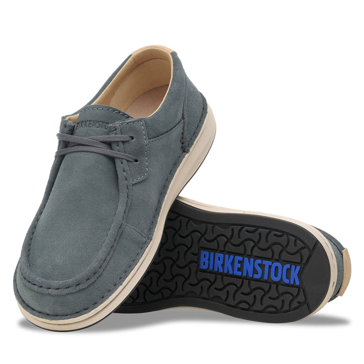 Birkenstock Pasadena Basalt Grey Suede Leather sole view