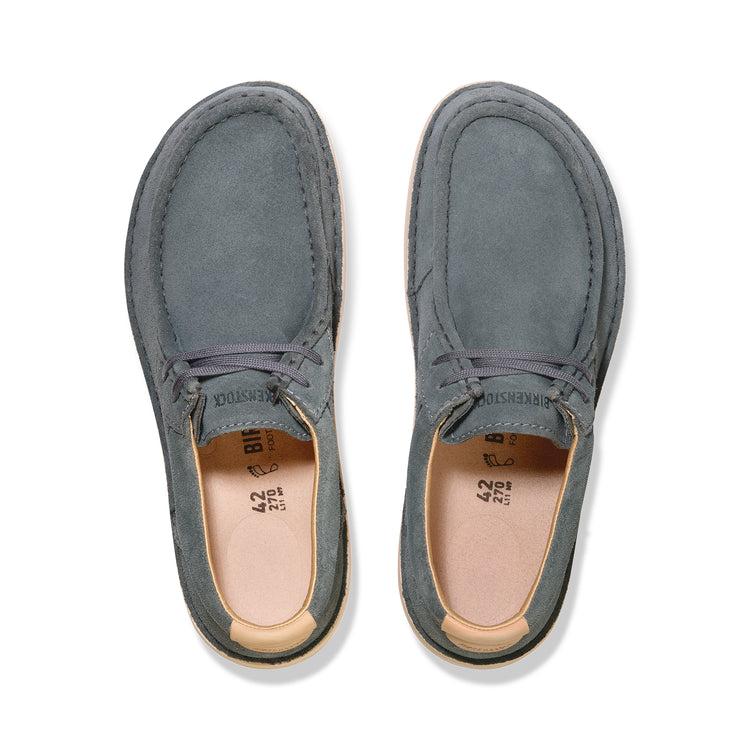 Birkenstock Pasadena Basalt Grey Suede Leather top view