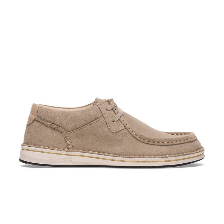 Birkenstock Pasadena Taupe Suede Leather side view