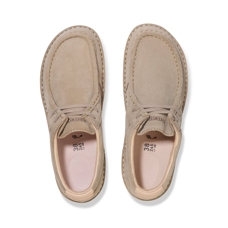 Birkenstock Pasadena Taupe Suede Leather top view