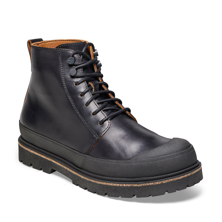 Prescott Mens Black Natural Leather