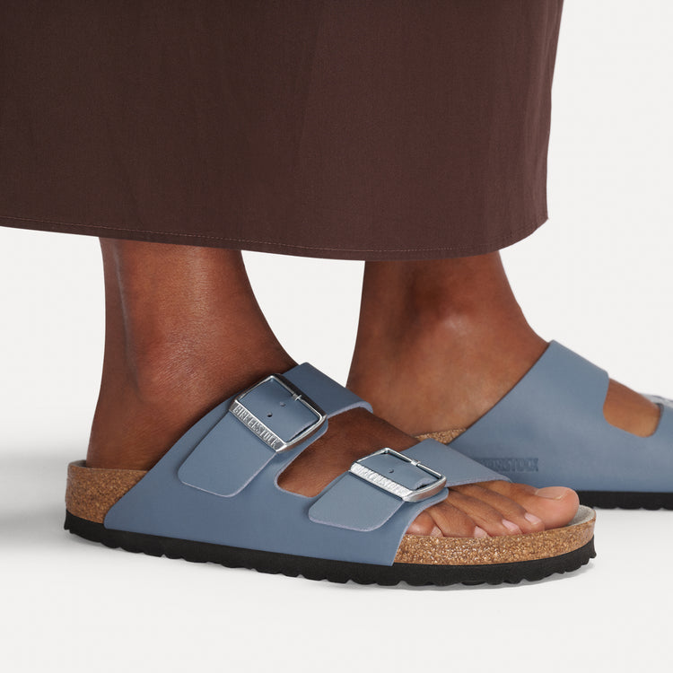 Birkenstock Australia Arizona Basalt Grey/Pure Sage Birko-Flor On Model 2