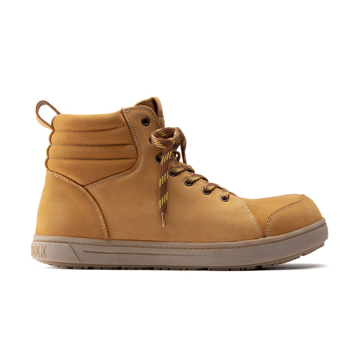 Birkenstock QS 700 Steel Cap Camel Smooth Leather side view