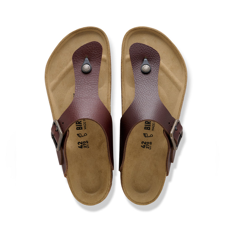 Birkenstock Australia Ramses Wire Buckle Vintage Wood Roast Natural Leather top view