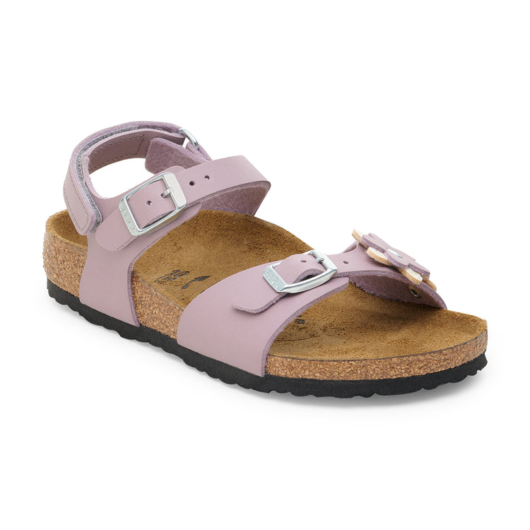 Birkenstock Rio Kids Adjustable Strap Flowers Faded Purple Birko-Flor