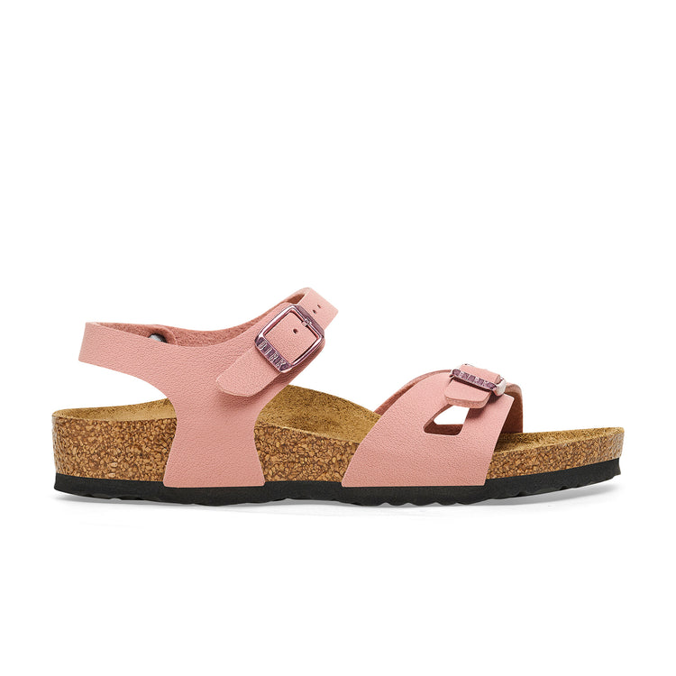 Birkenstock Rio Kids BirkiBuc Pink Clay side view