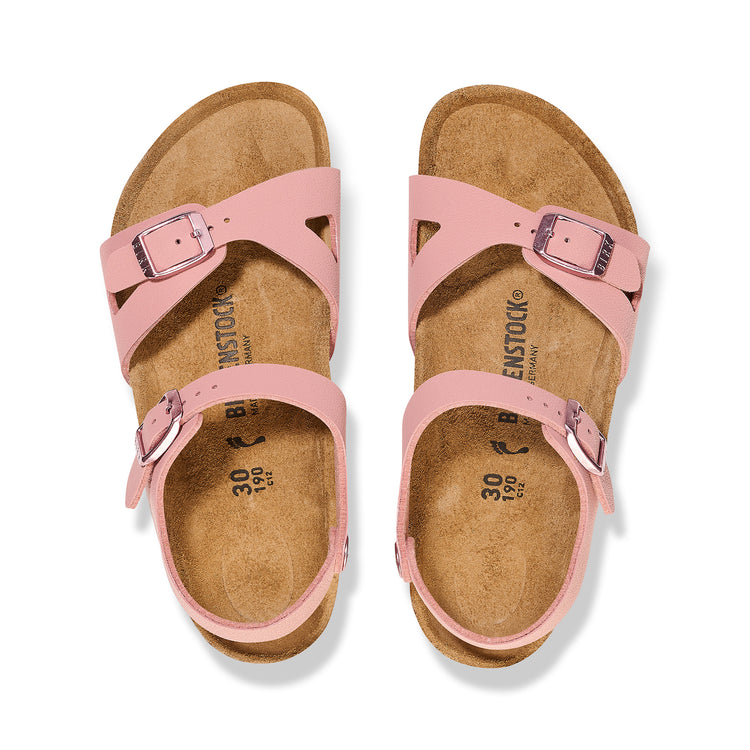 Birkenstock Rio Kids BirkiBuc Pink Clay top view