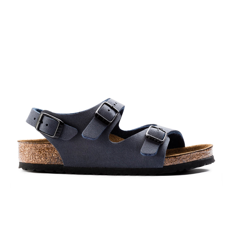 Birkenstock Roma Kids Navy BirkiBuc side view