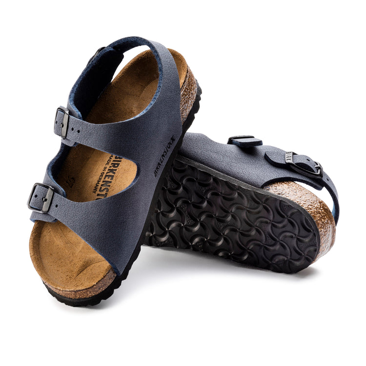 Birkenstock Roma Kids Navy BirkiBuc sole view