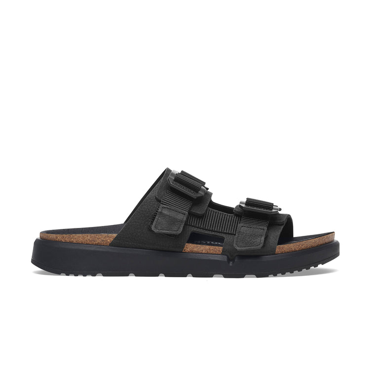 Birkenstock Shinjuku 2 Strap Black Nubuck Leather/Textile side view