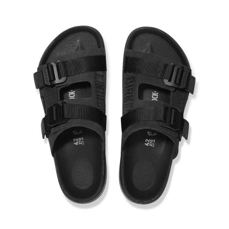 Birkenstock Shinjuku 2 Strap Black Nubuck Leather/Textile top view