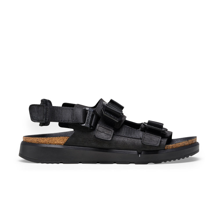 Birkenstock Shinjuku Black Natural Leather/Textile side view