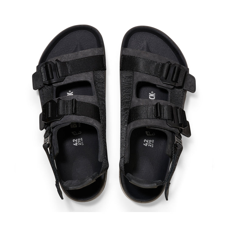 Birkenstock Shinjuku Black Natural Leather/Textile top view