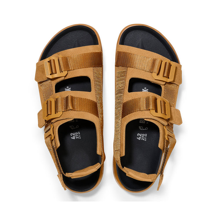 Birkenstock Shinjuku Cork Brown Natural Leather/Textile top view