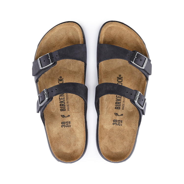 Birkenstock Sierra Cross Town Arctic Black Oiled Leather top view