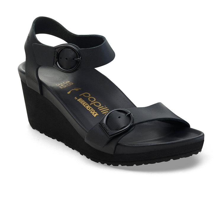 Birkenstock Soley Ring-Buckle Black Smooth Leather