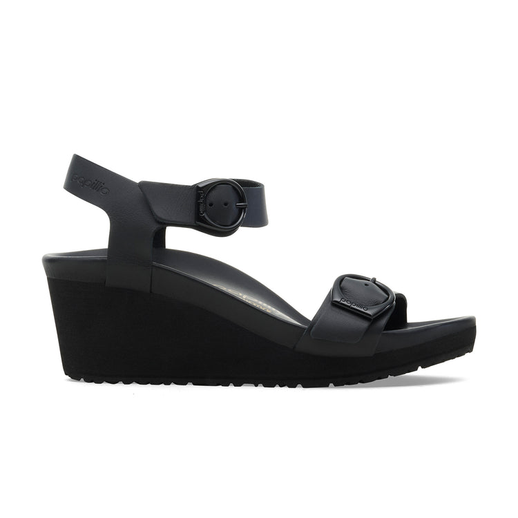 Birkenstock Soley Ring-Buckle Black Smooth Leather side view