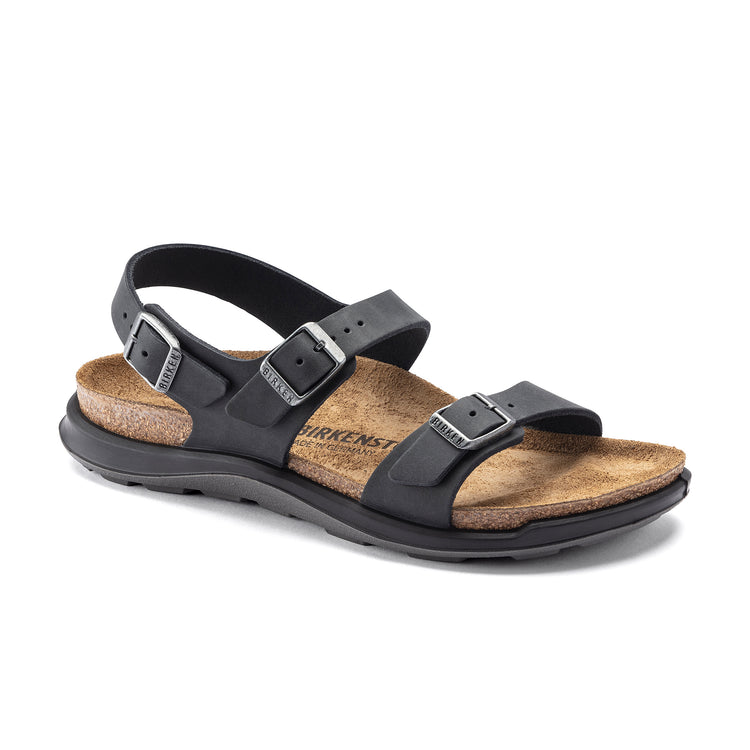 Birkenstock Sonora Cross Town Arctic Black Waxy Leather