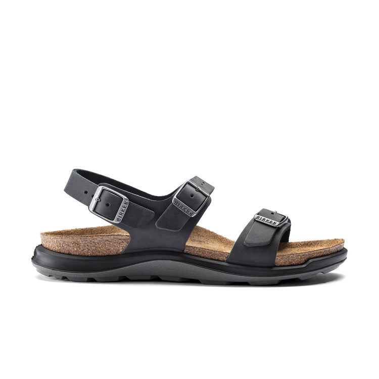 Birkenstock Sonora Cross Town Arctic Black Waxy Leather side view