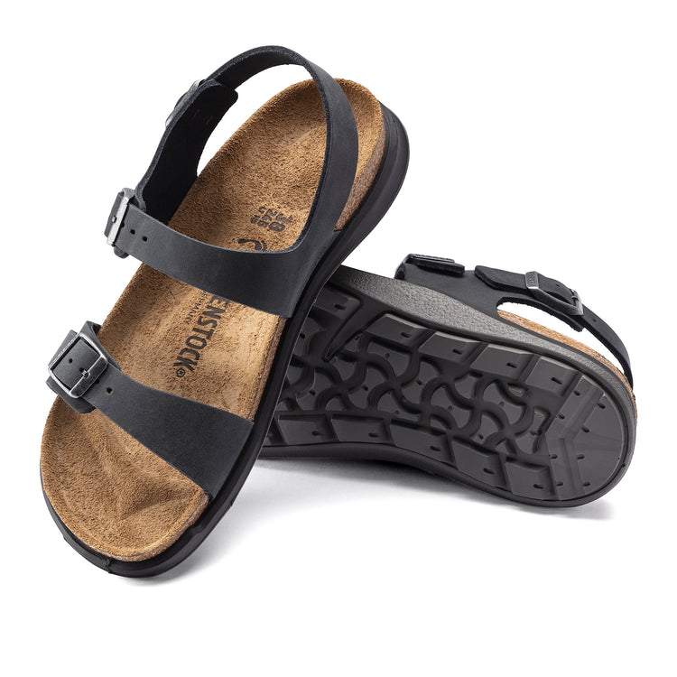 Birkenstock Sonora Cross Town Arctic Black Waxy Leather sole view