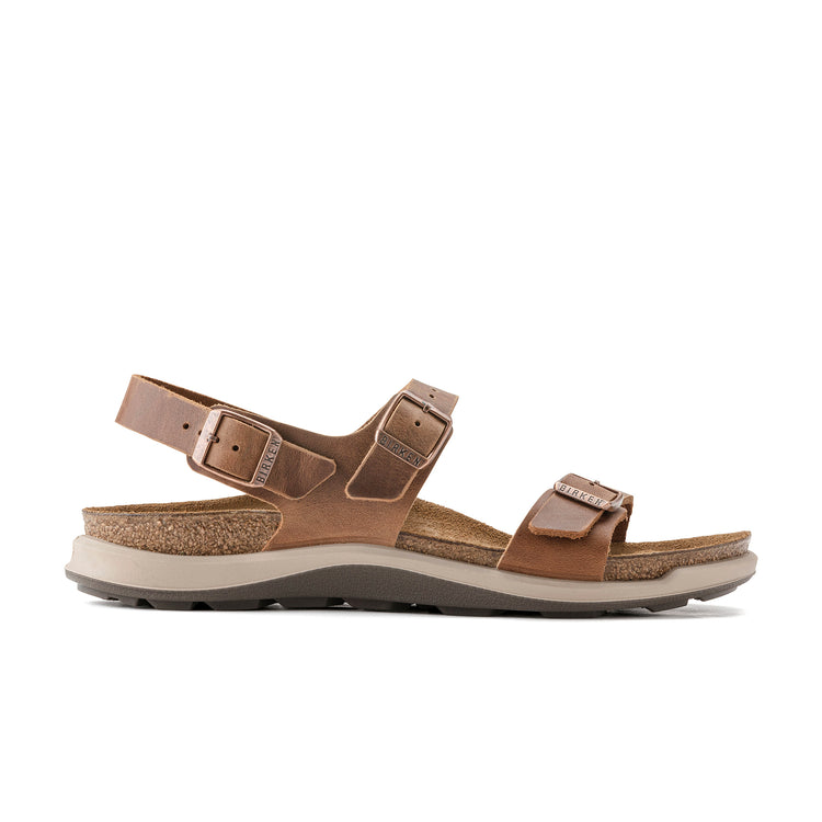 Birkenstock Sonora Cross Town Arctic Ginger Brown Waxy Leather side view