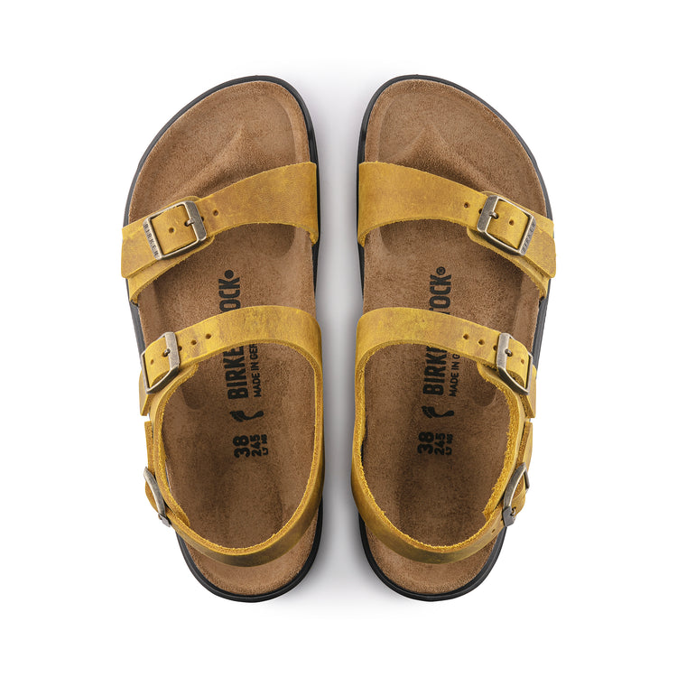 Birkenstock Sonora Cross Town Ochre Waxy Leather top view
