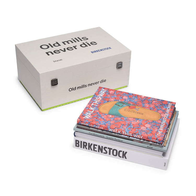 Birkenstock Steidl Old Mills Never Die Multiple Book Set contents