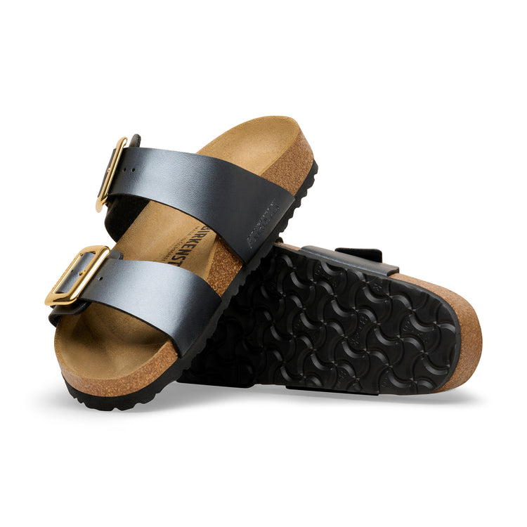 Birkenstock Australia Sydney Cushion Buckle Black Birko-Flor Black Sole View