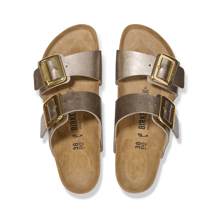 Birkenstock Sydney Cushion Buckle Graceful Taupe Birko-Flor top view