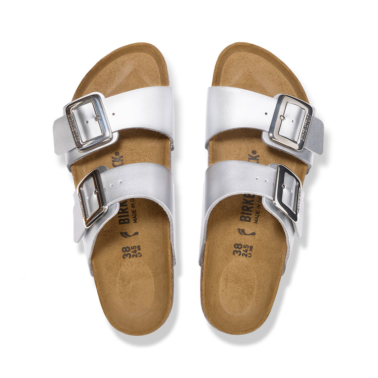Birkenstock Sydney Cushion Buckle Silver Birko-Flor top view