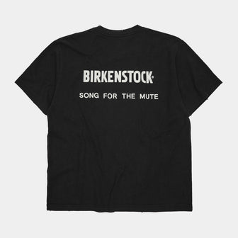 Birkenstock Australia The Rebel Distressed T-Shirt Overdyed Black Cotton back view