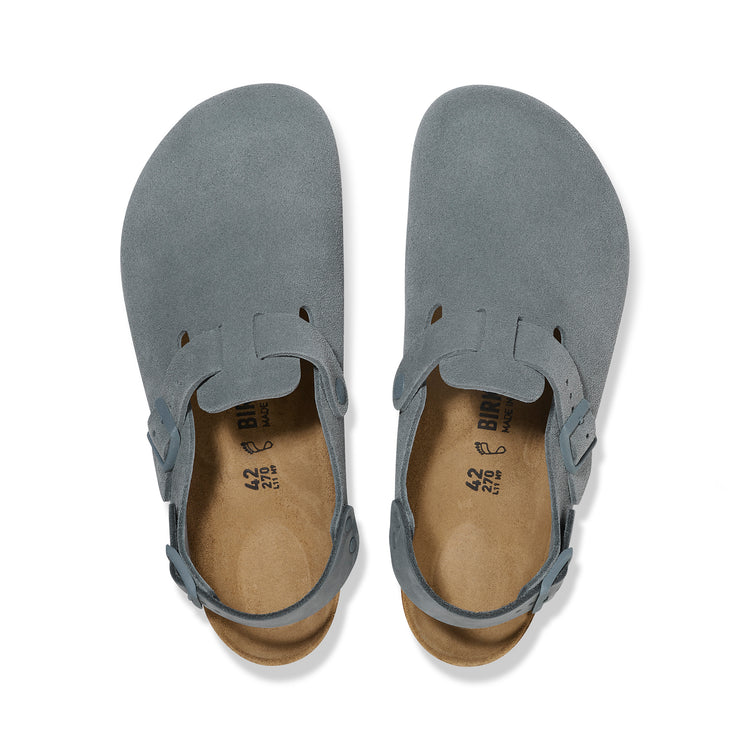 Birkenstock Tokio Basalt Grey Suede Leather top view