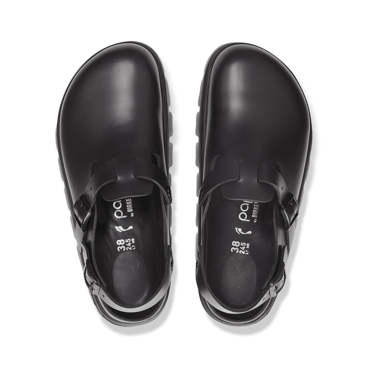 Birkenstock Tokio Chunky Exquisite Smooth Leather Black top view