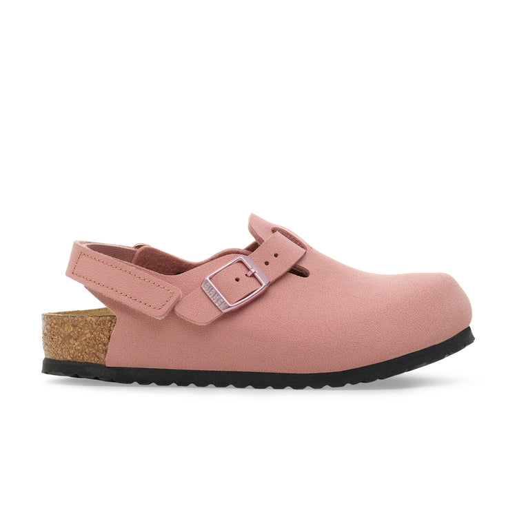 Birkenstock Tokio Kids Adjustable Strap Pink Clay BirkiBuc side view