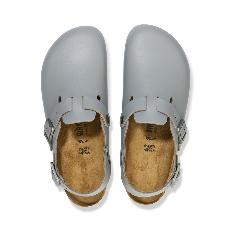 Birkenstock Tokio Pro Grey PU Coated Natural Leather top view