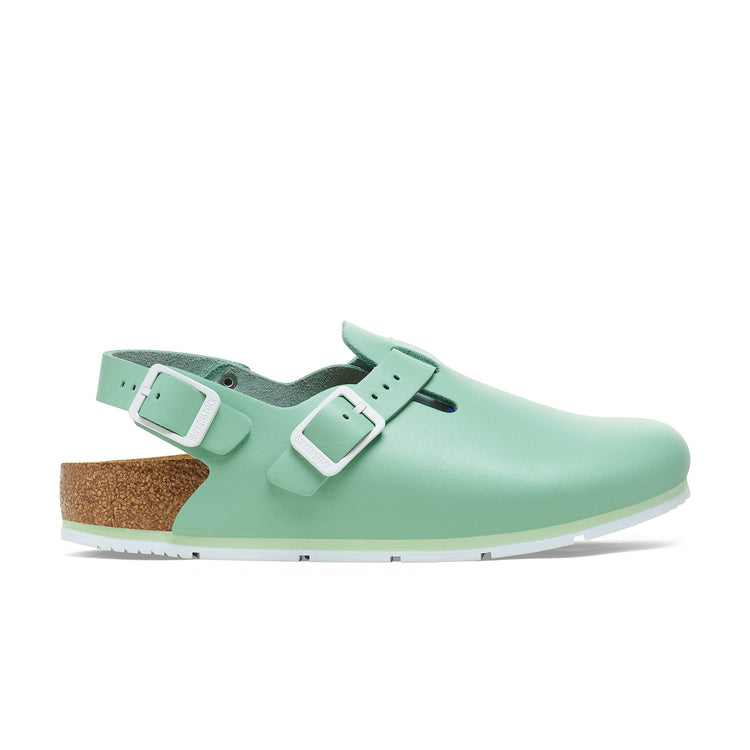 Birkenstock Tokio Pro Matcha PU Coated Natural Leather side view
