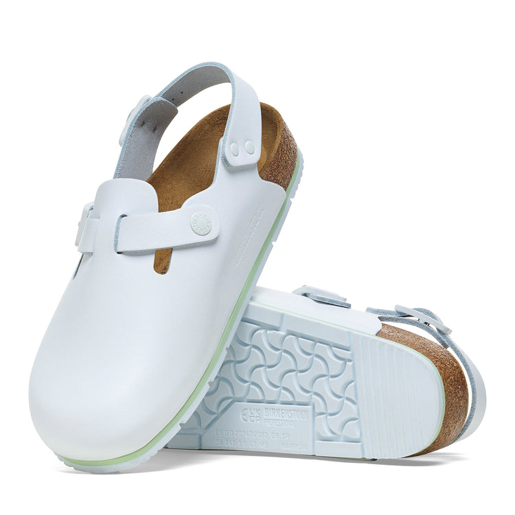 Birkenstock Tokio Pro White PU Coated Natural Leather sole view