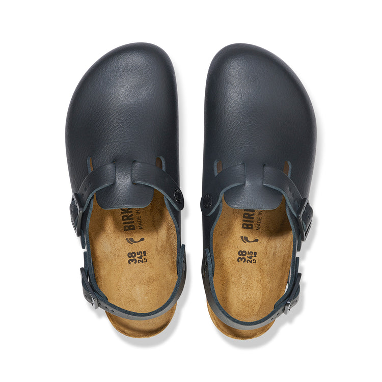 Birkenstock Tokio Pro Black PU Coated Oiled Leather top view