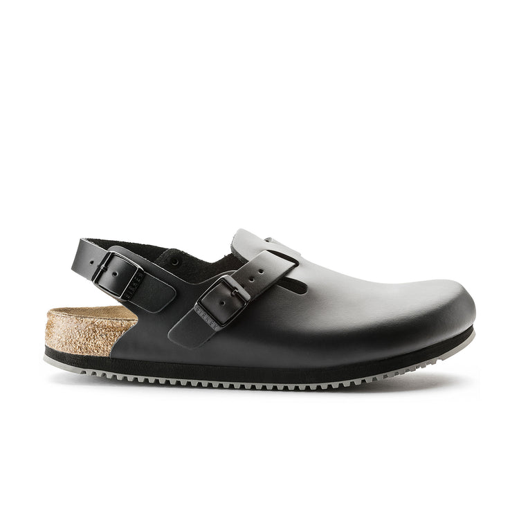 Birkenstock Australia Tokio Supergrip Black Smooth Leather side view