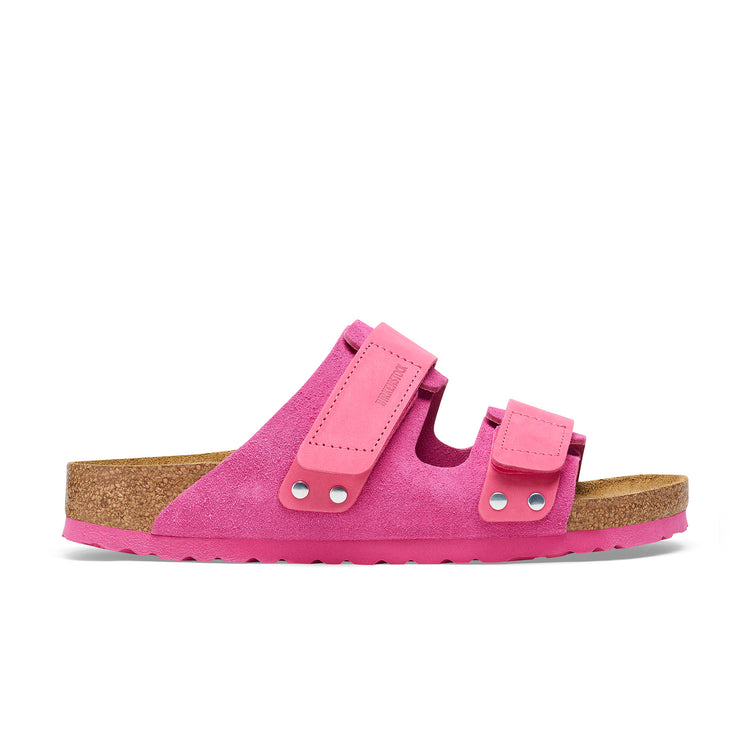 Birkenstock Uji Fuchsia Tulip Nubuck Suede Leather side view