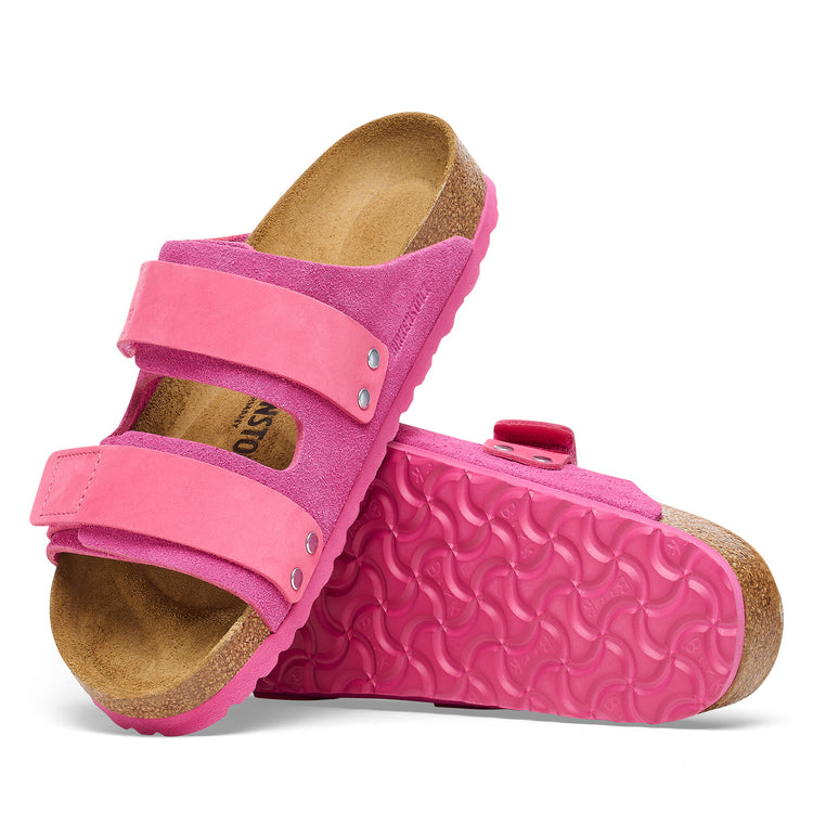 Birkenstock Uji Fuchsia Tulip Nubuck Suede Leather sole view