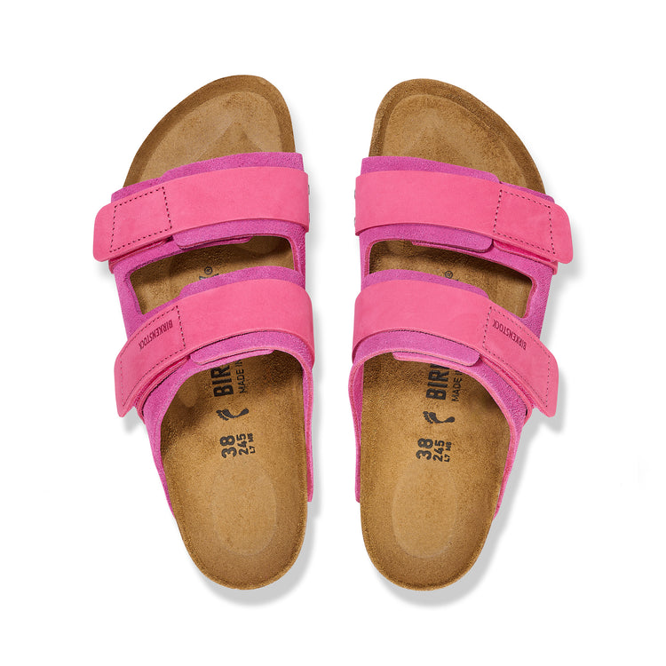 Birkenstock Uji Fuchsia Tulip Nubuck Suede Leather top view