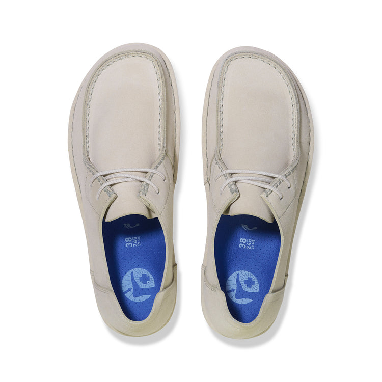 Birkenstock Utti Lace Antique White Suede Leather top view