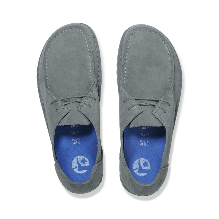 Birkenstock Utti Lace Basalt Grey Suede Leather top view