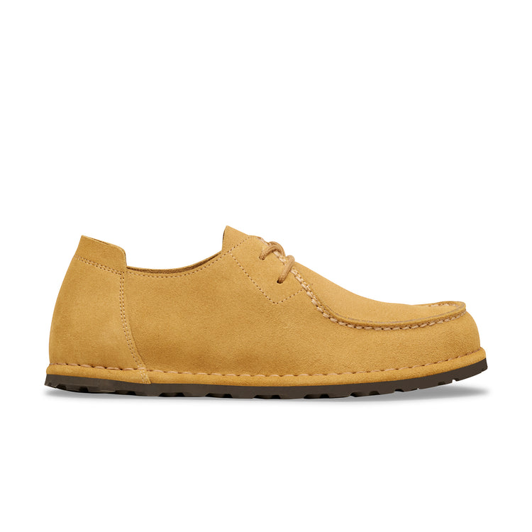 Birkenstock Utti Lace Cork Brown Suede Leather side view