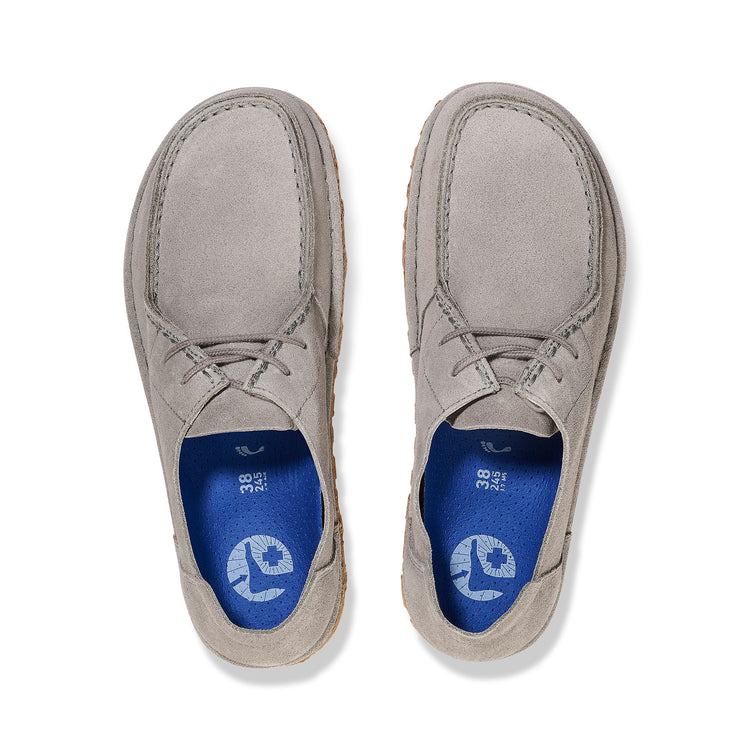 Birkenstock Utti Lace Whale Grey Suede Leather top view
