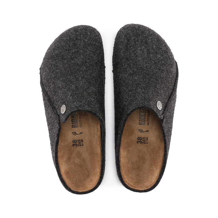 Birkenstock Zermatt Anthracite Wool Felt top view